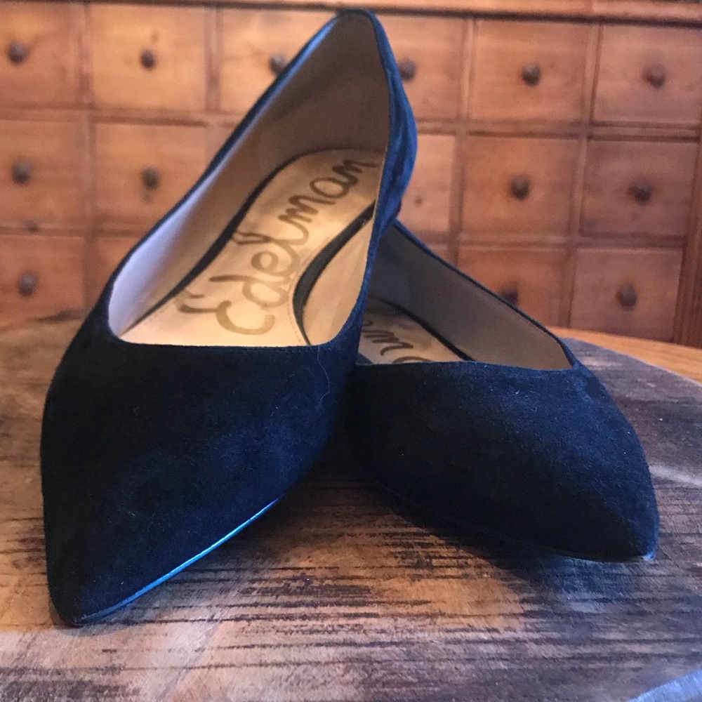 Sam Edelman Black Suede Flats